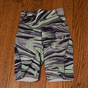 Lululemon Athletica Black and Green Shorts